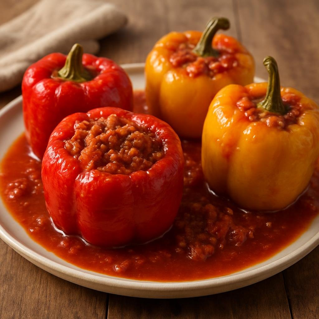 Entree: United States – Nevada (Southwestern United States) – Reno Stuffed Bell Peppers recipe