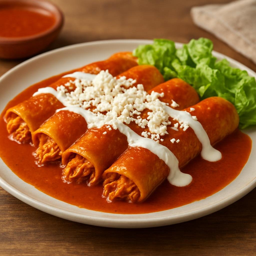 Entree: Mexico – Jalisco (Western Mexico) – Enchiladas Tapatías recipe