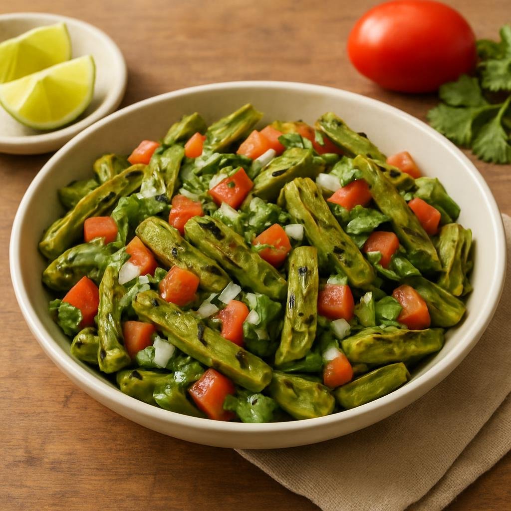 Salad: Mexico – Oaxaca – Ensalada de Nopalitos (Prickly Pear Cactus Salad) recipe