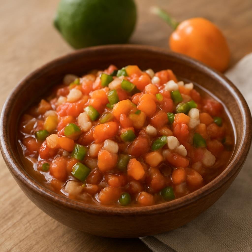 Side Dish: Mexico – Yucatan Peninsula Mexico – Xnipec (Mayan Salsa) recipe