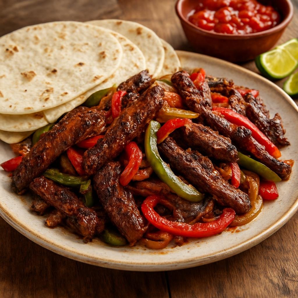 Entree: Mexico – Gulf Coast Mexico (Tamaulipas) – Fajitas de Res (Beef Fajitas) recipe
