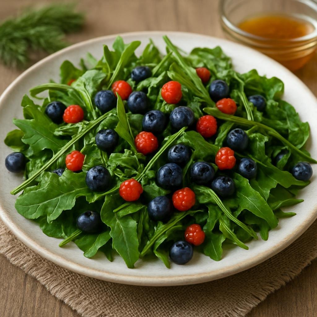 Salad: United States – Alaska – Alaskan Berry and Wild Greens Salad recipe