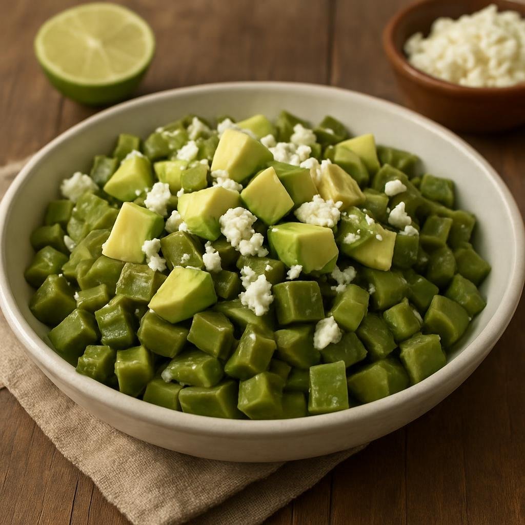 Salad: Mexico – Tamaulipas (Gulf Coast Mexico) – Ensalada de Nopalitos recipe