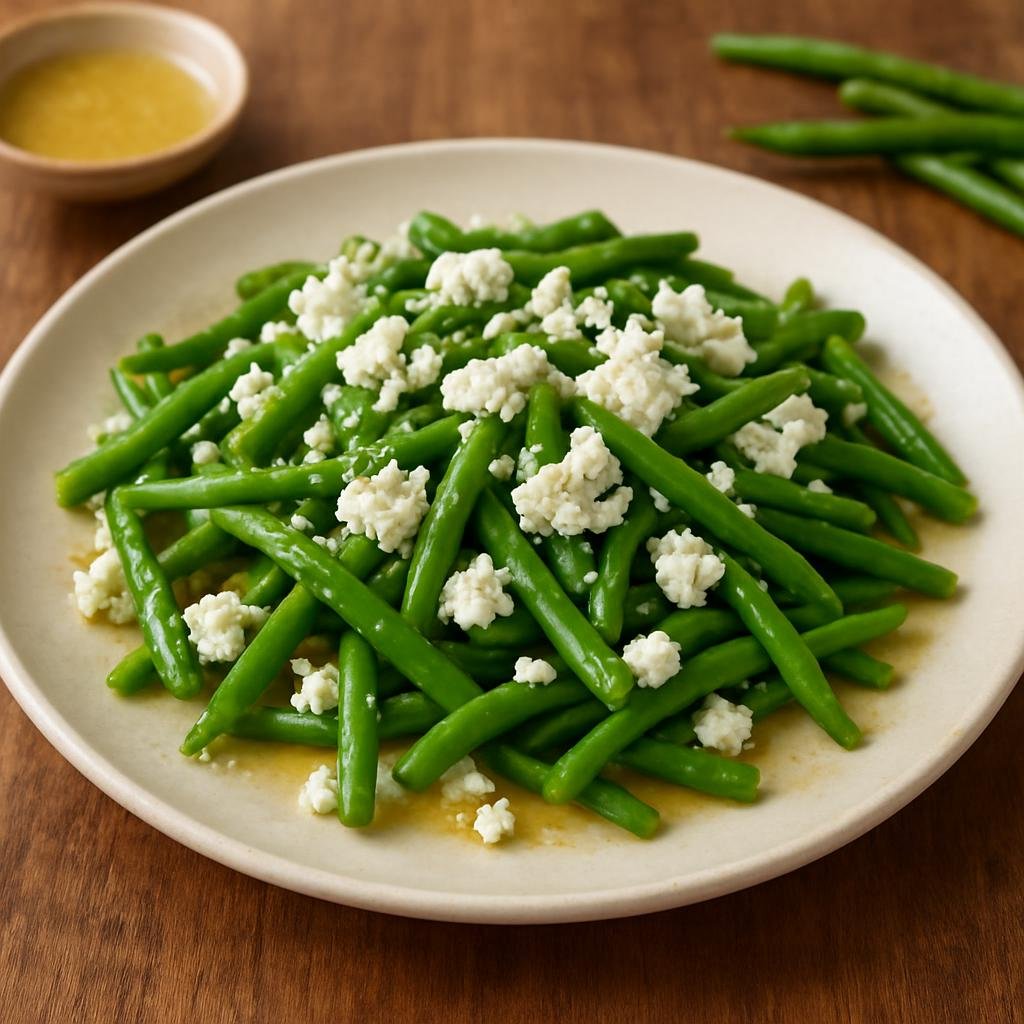 Salad: Mexico – Puebla, Central Mexico – Ensalada de Ejotes con Queso Fresco recipe