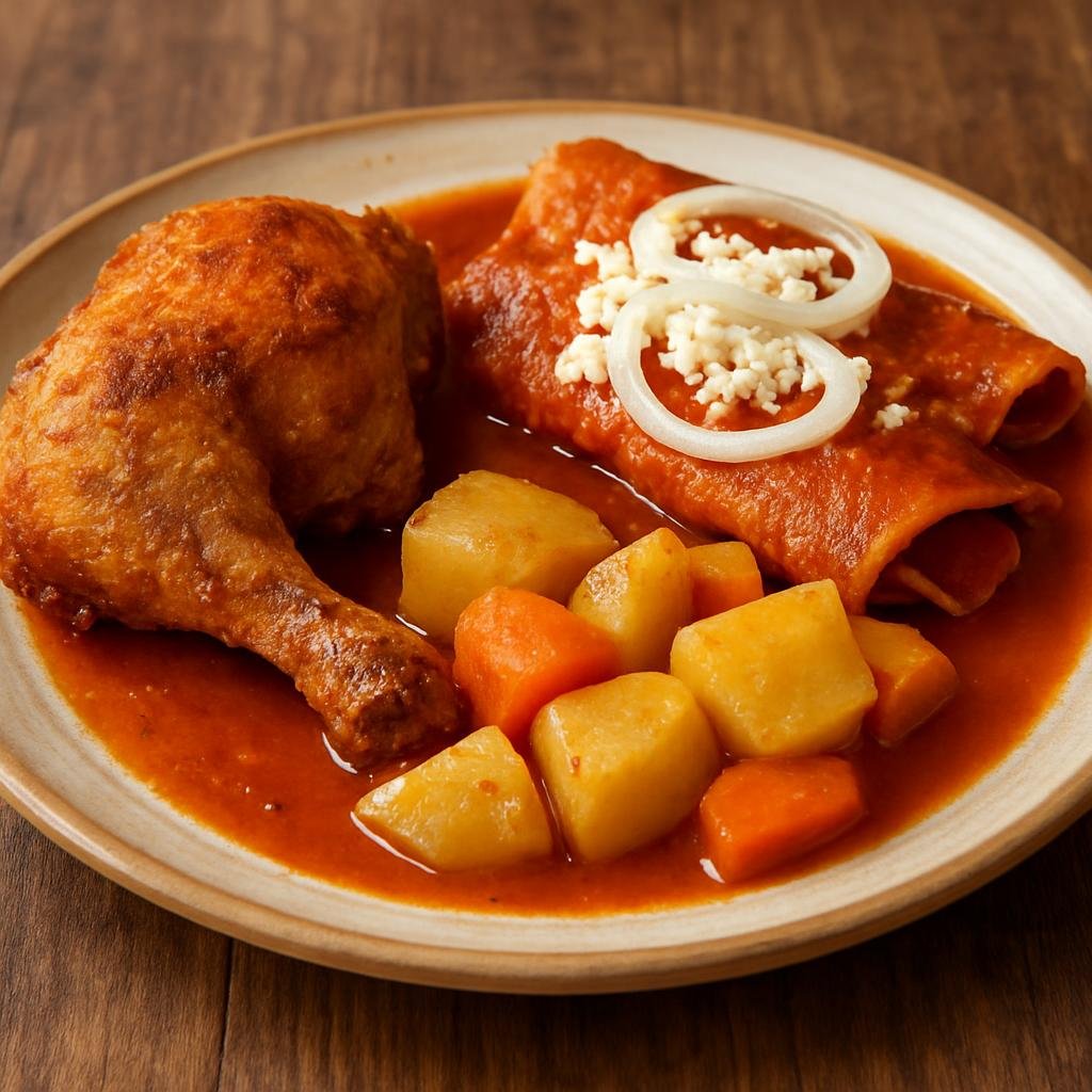 Entree: Mexico – Michoacan, Western Mexico – Pollo Placero (Market-style Chicken) recipe