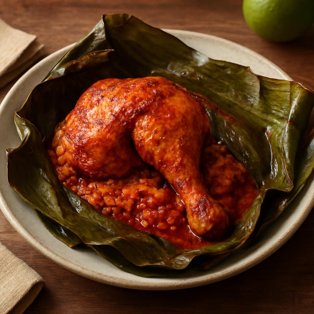 Entree: Mexico – Yucatan Peninsula, Campeche – Pibipollo (Underground Chicken Tamal) recipe