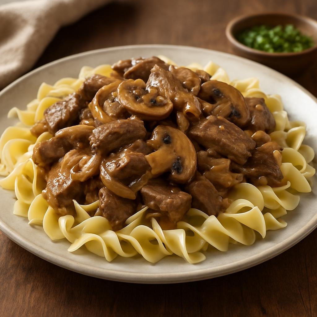 Entree: Canada – Canadian Prairies (Saskatchewan) – Saskatchewan Beef Stroganoff recipe