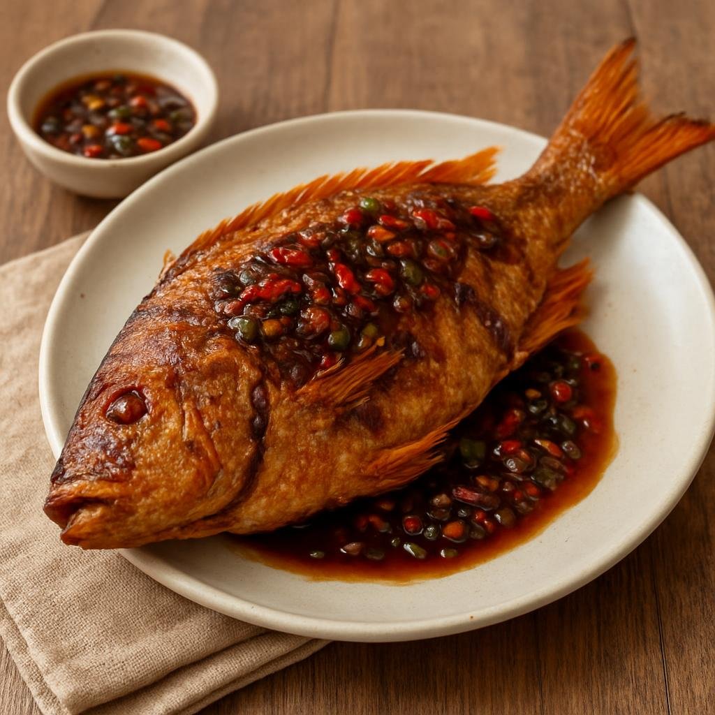Entree: United States – Pacific Island United States Territories (Guam) – Fried Parrotfish recipe