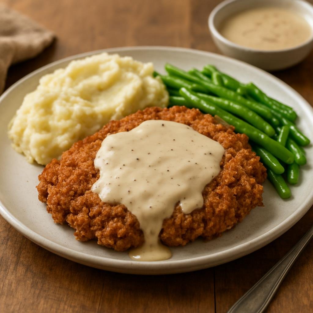 Entree: Canada – Alberta, Canadian Prairies – Prairie Chicken Fried Steak recipe
