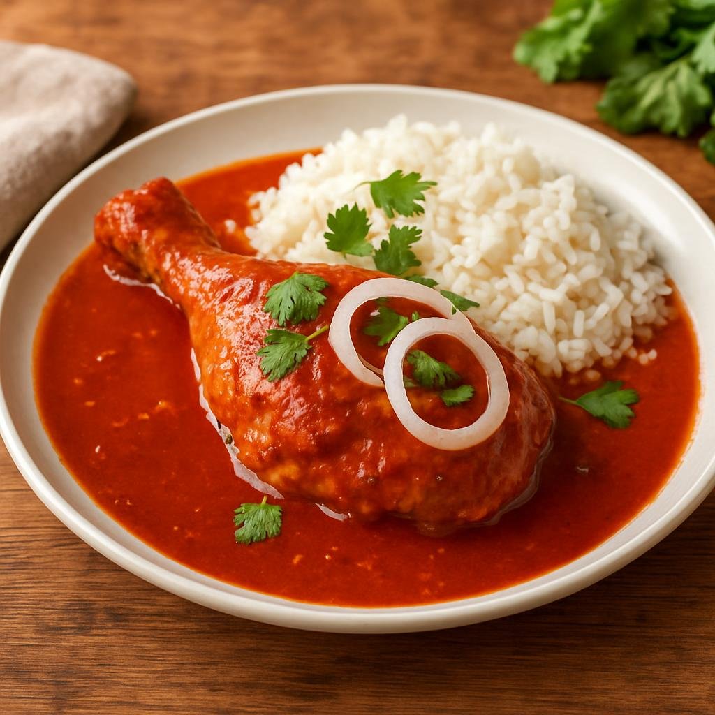 Entree: Mexico – Tamaulipas, Gulf Coast Mexico – Pollo en Salsa de Guajillo (Chicken in Guajillo Sauce) recipe
