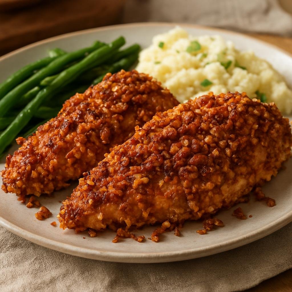 Entree: United States – Southern United States (Georgia) – Pecan-Crusted Chicken recipe