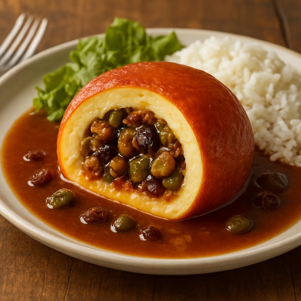 Entree: Mexico – Quintana Roo, Yucatan Peninsula Mexico – Queso Relleno (Stuffed Cheese) recipe
