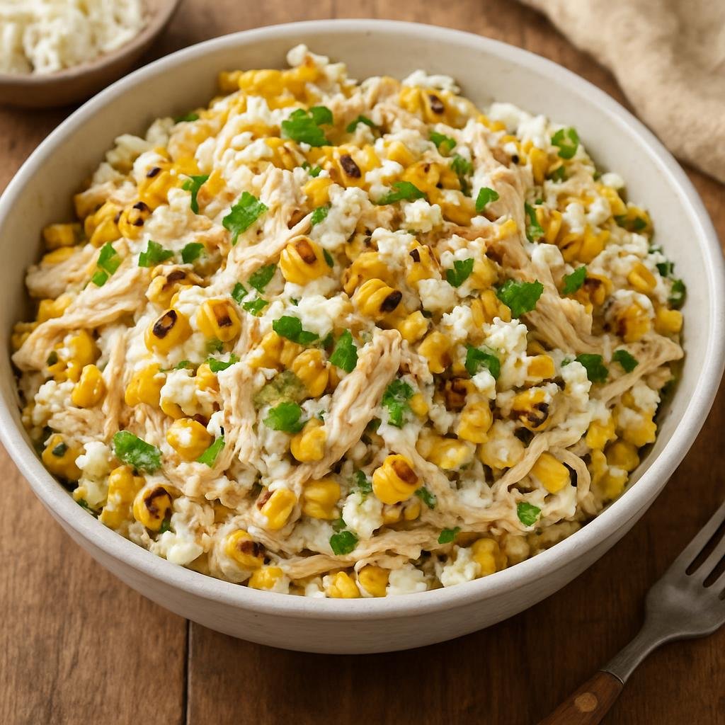 Salad: Mexico – Coahuila, Northern Mexico – Ensalada de Pollo y Elote Coahuilense (Coahuila Chicken and Corn Salad) recipe