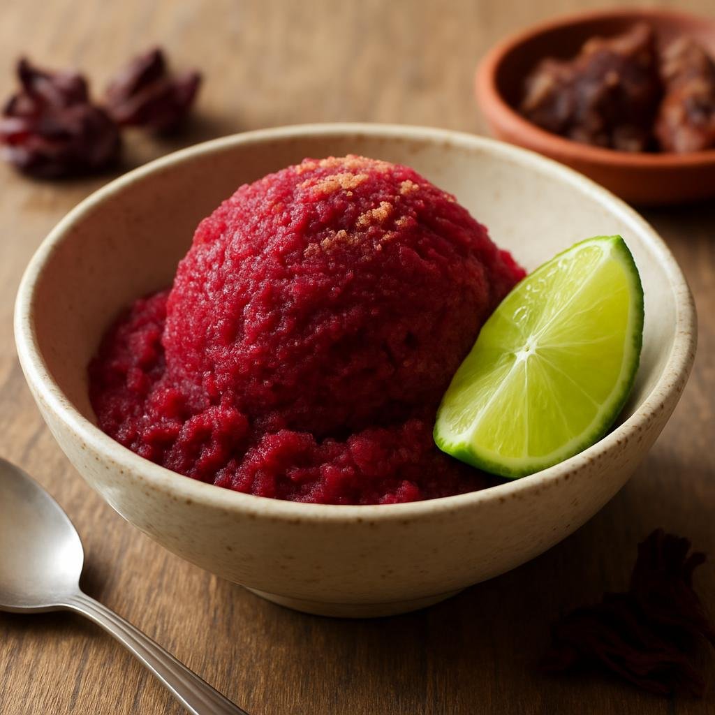 Dessert: Mexico – Guerrero (Pacific Coast Mexico) – Nieve de Jamaica recipe
