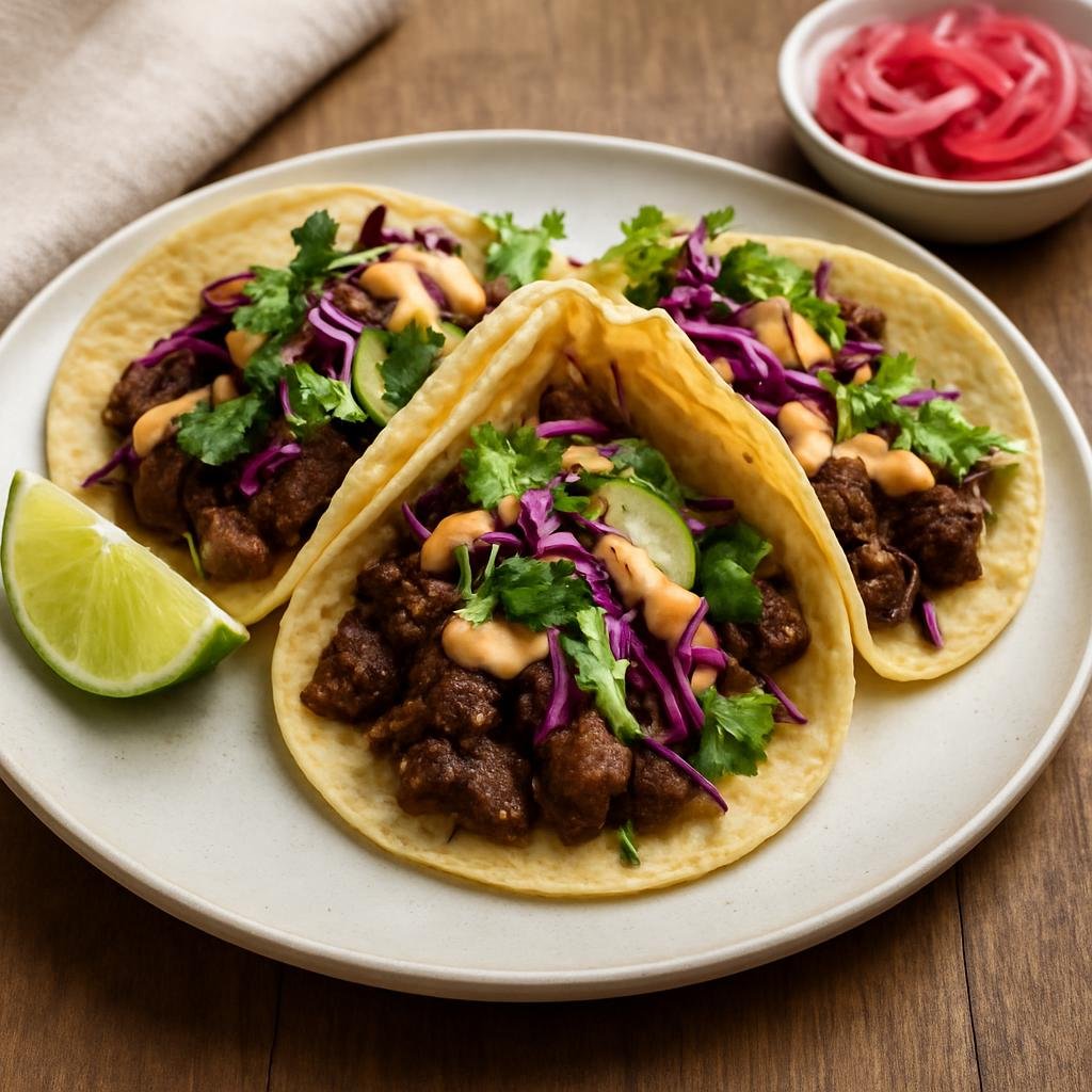 Entree: United States – California Cuisine – Korean BBQ Tacos recipe