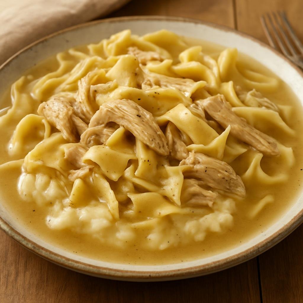 Entree: United States – Ohio (Great Lakes United States) – Ohio Amish Chicken and Noodles recipe