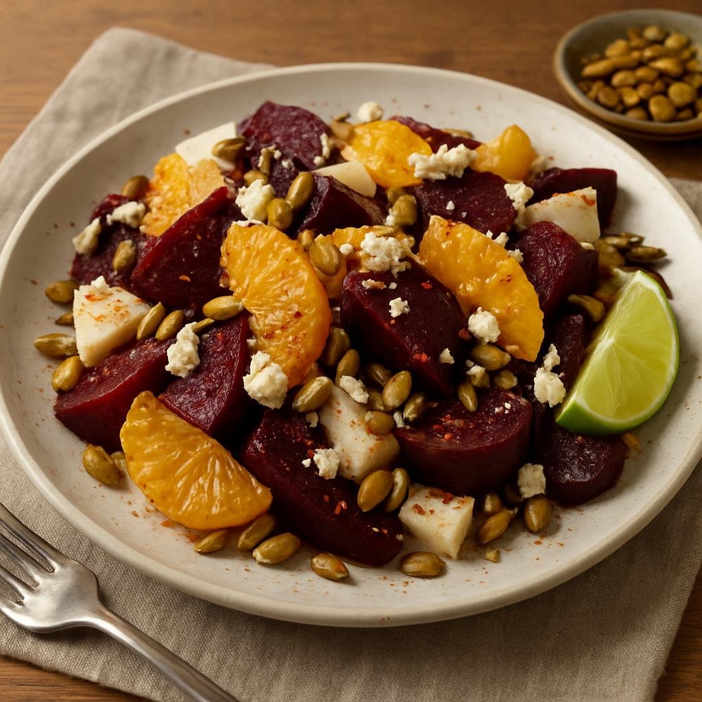 Salad: Mexico – Central Mexico (Mexico State) – Ensalada de Betabel (Beet Salad) recipe