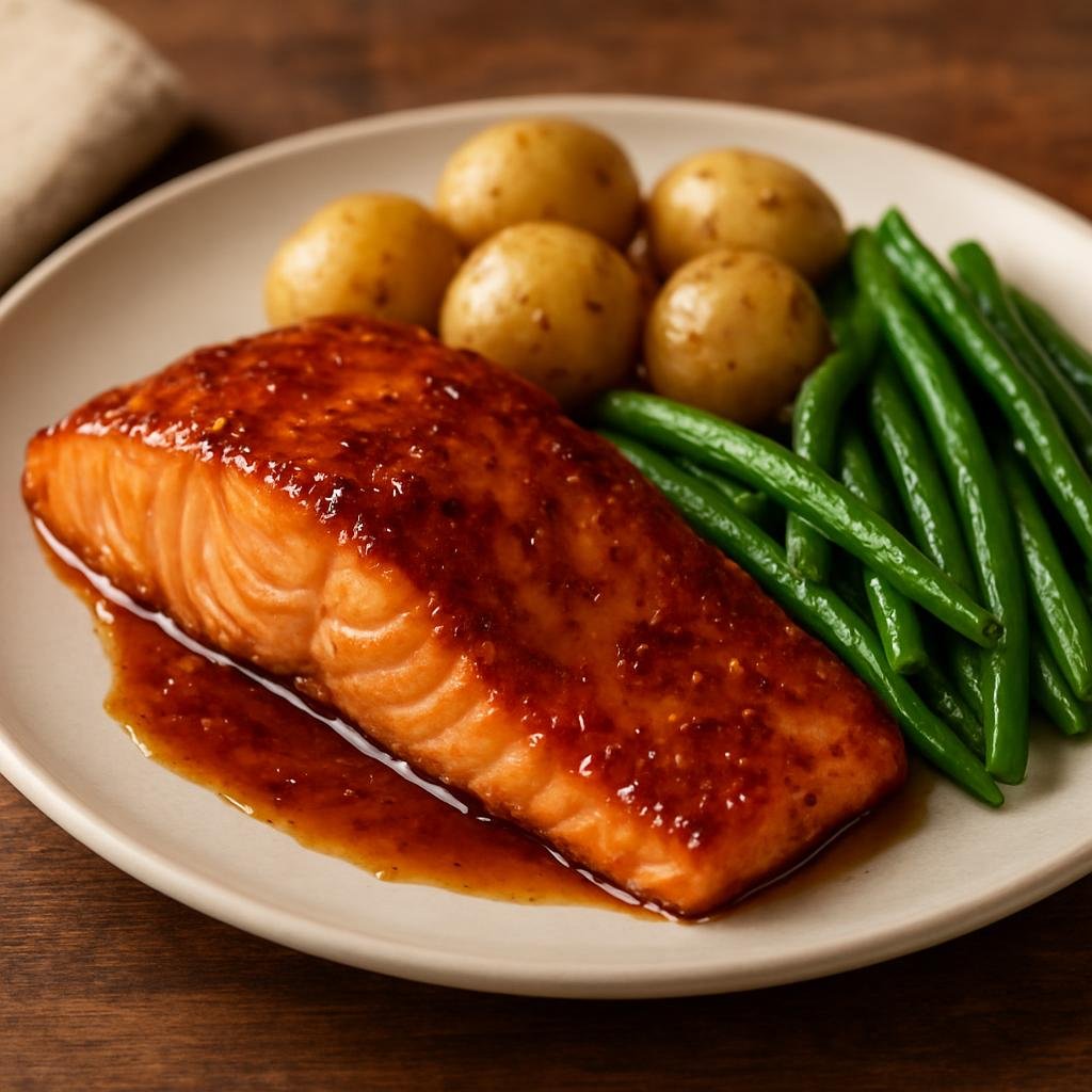Entree: Canada – Atlantic Canada (New Brunswick) – New Brunswick Maple-Glazed Salmon recipe