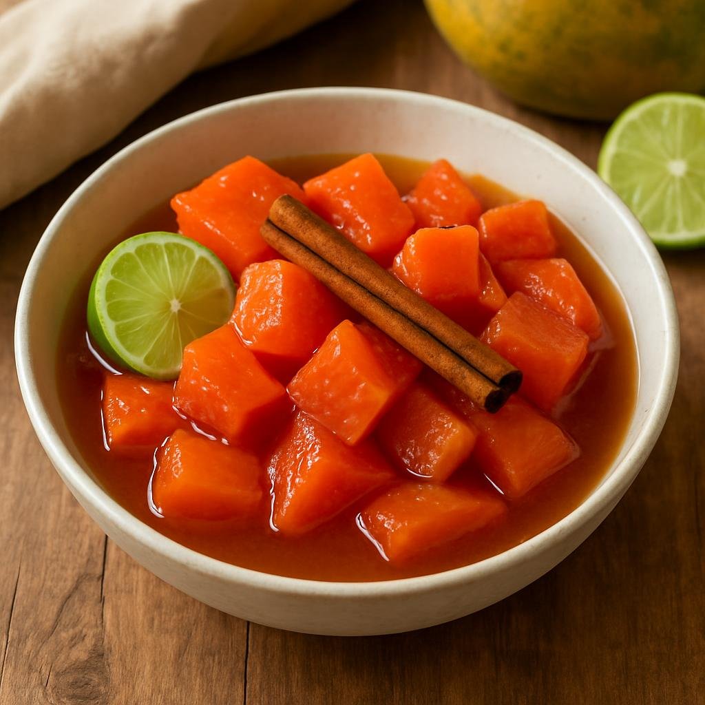 Dessert: Mexico – Campeche (Yucatan Peninsula) – Dulce de Papaya (Candied Papaya) recipe