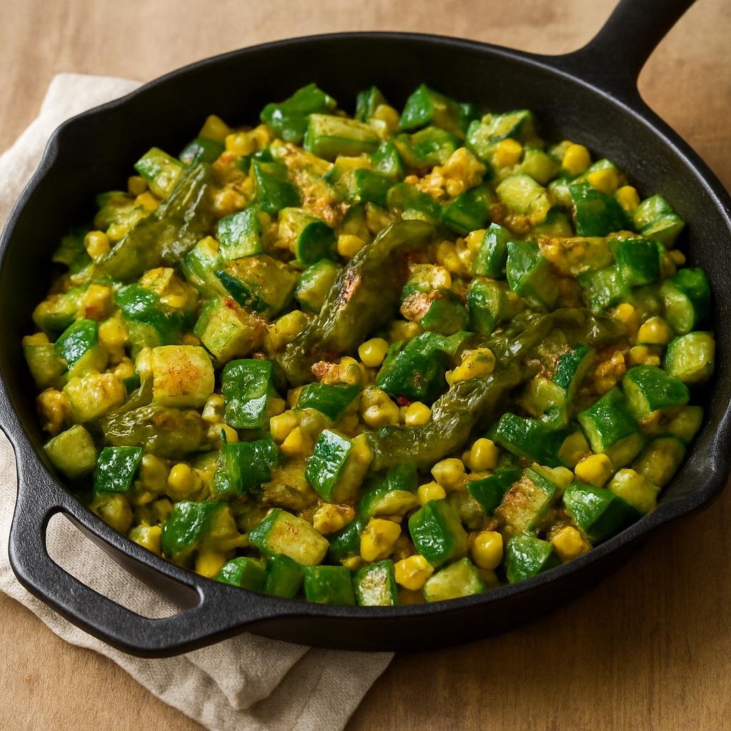 Side Dish: United States – Southwestern United States (Arizona) – Calabacitas (Zucchini & Corn Skillet) recipe