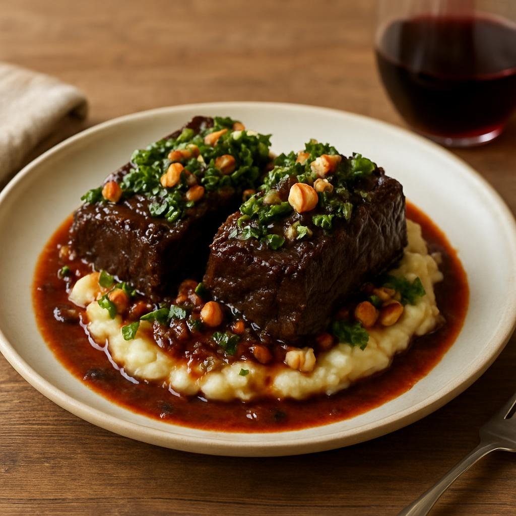 Entree: United States – Pacific Northwest — Willamette Valley, Oregon – Willamette Valley Pinot Noir Braised Short Ribs recipe