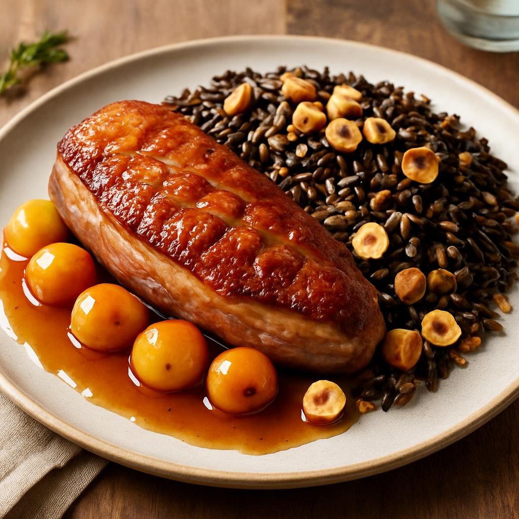 Entree: United States – Washington / Pacific Northwest – Rainier Cherry Glazed Duck recipe