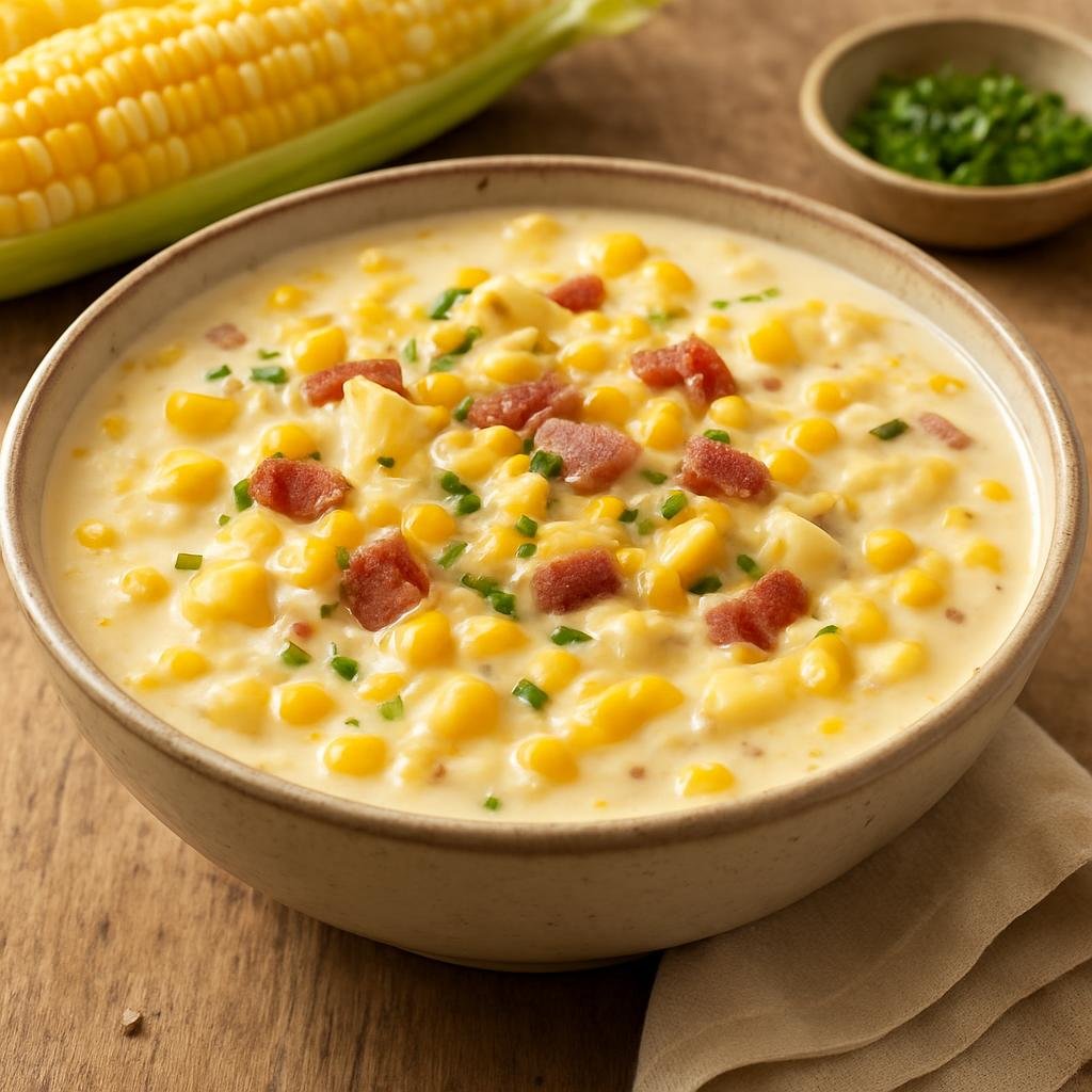 Entree: United States – Indiana (Midwestern United States) – Indiana Corn Chowder recipe