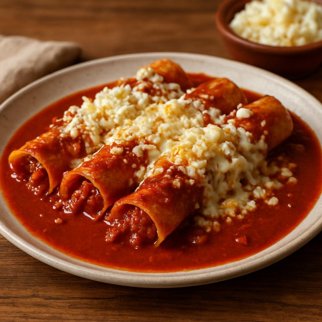 Entree: Mexico – Aguascalientes, Bajio Mexico – Enchiladas Aguascalientes (Aguascalientes-style Enchiladas) recipe