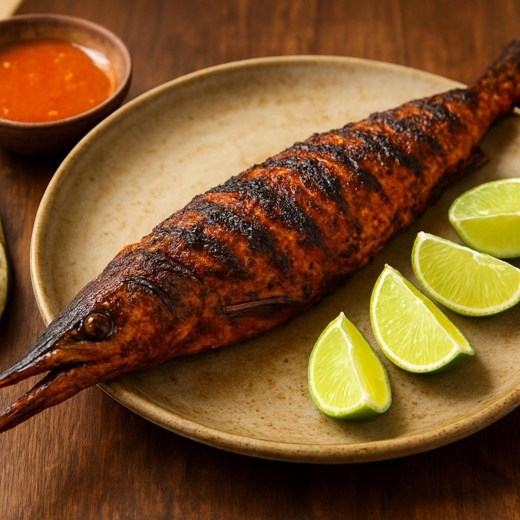 Entree: Mexico – Tabasco (Gulf Coast Mexico) – Pejelagarto Asado (Grilled Garfish) recipe