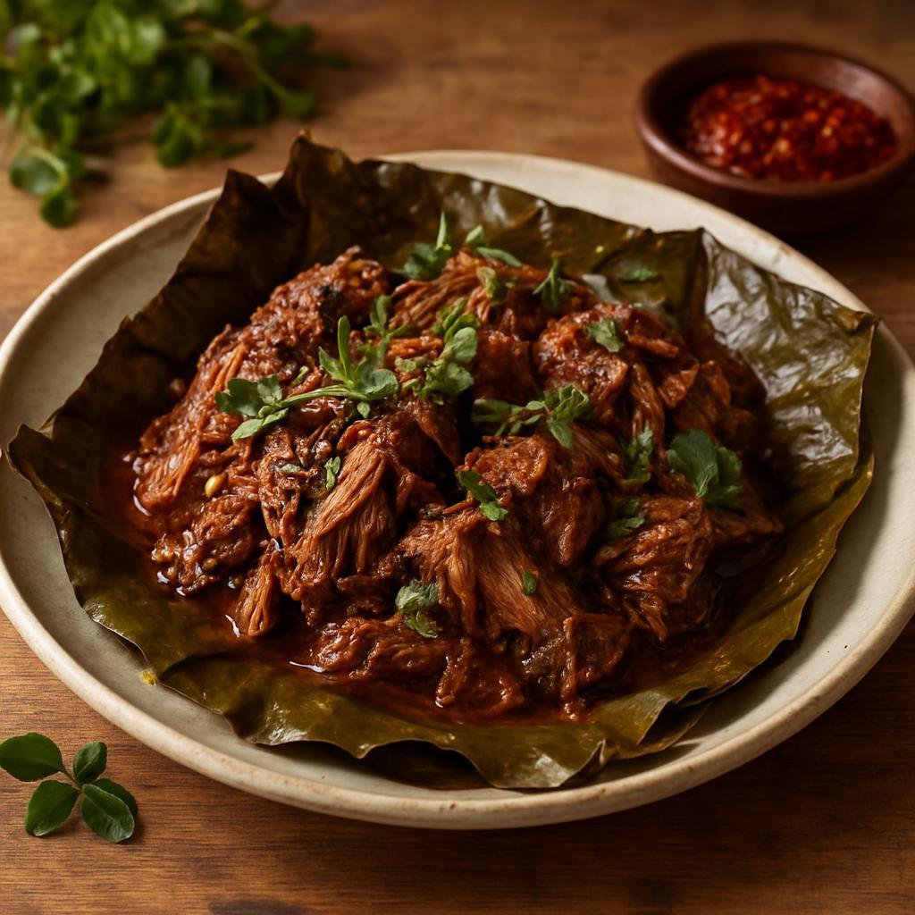 Entree: Mexico – Oaxaca – Barbacoa de Chivo (Goat Barbacoa) recipe