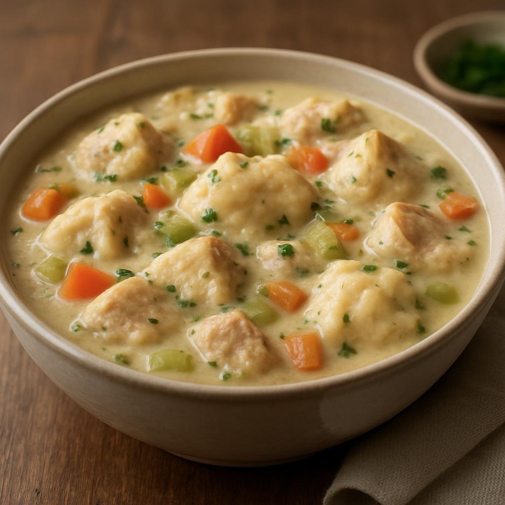 Entree: United States – Midwestern United States (Indiana) – Hoosier Chicken and Dumplings recipe