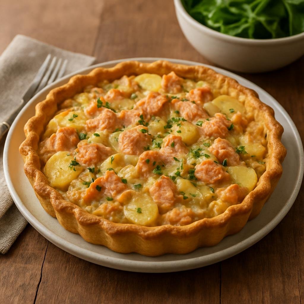 Entree: Canada – Quebec – Tarte au Saumon (Salmon Tart) recipe