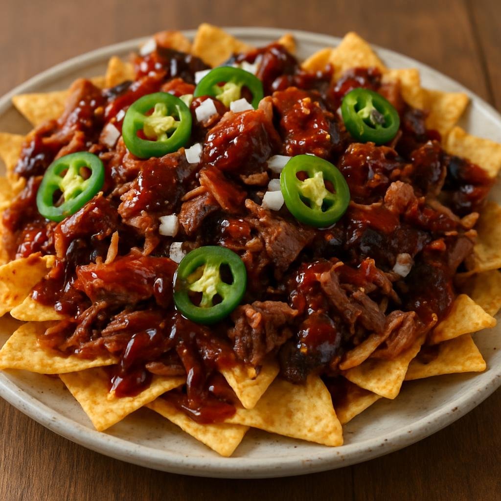 Appetizer: United States – Kansas (Great Plains United States) – Kansas City Style BBQ Nachos recipe