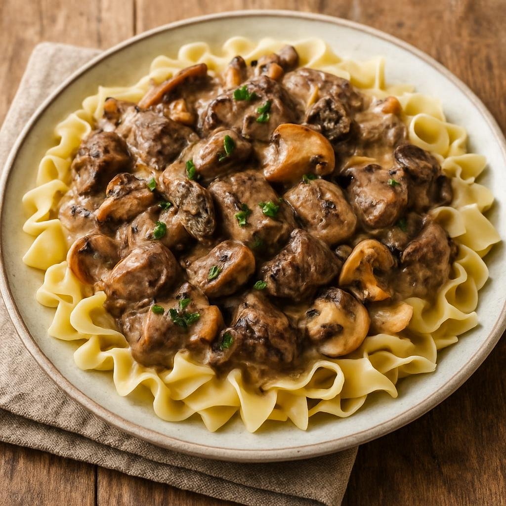 Entree: United States – Rocky Mountain United States (Montana) – Montana Beef Stroganoff recipe