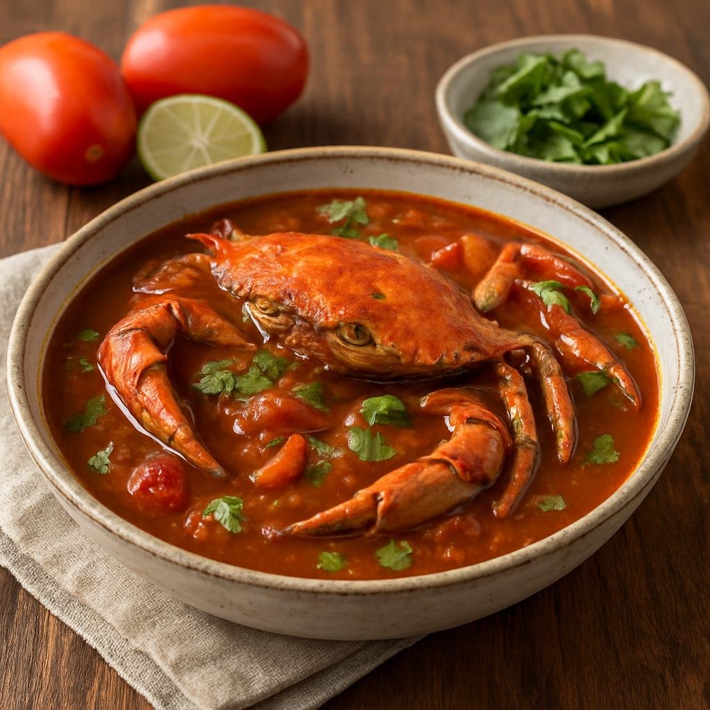 Entree: Mexico – Baja Peninsula Mexico (Baja California Sur) – Chilpachole de Jaiba (Crab Chilpachole) recipe