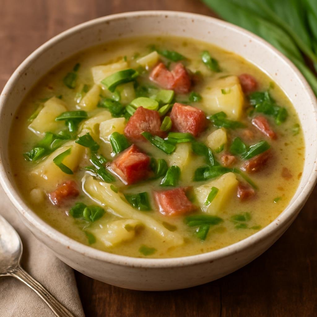 Entree: United States – Appalachian United States (West Virginia) – Ramp and Potato Soup recipe