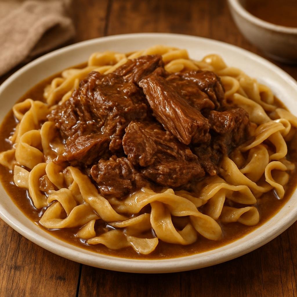 Entree: United States – Indiana, Midwestern United States – Hoosier Beef and Noodles recipe