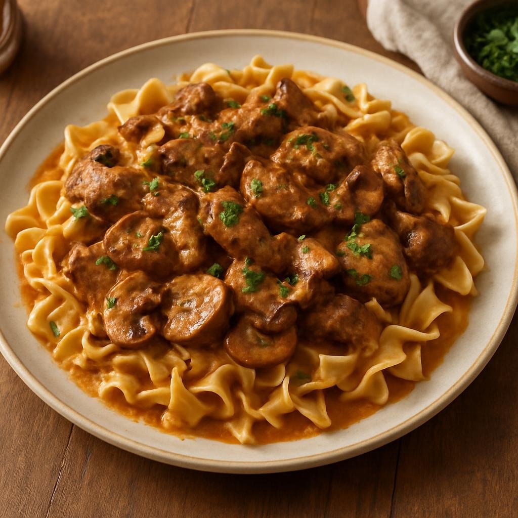 Entree: United States – Nevada (Southwestern United States) – Nevada Rancher's Beef Stroganoff recipe