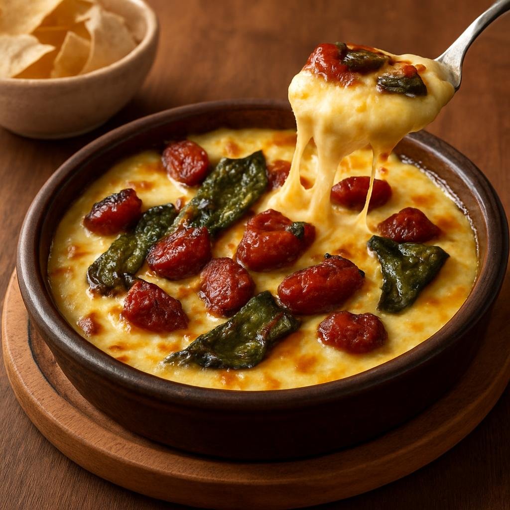 Appetizer: Mexico – Zacatecas, Bajio Mexico – Queso Fundido Zacatecano (Zacatecas-style Melted Cheese) recipe