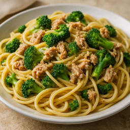 Entree: Italy – Linguine al Tonno e Broccoli (Linguine with tuna and broccoli) recipe