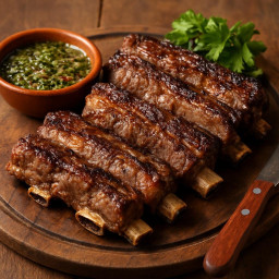 Entree: Argentina – Pampas – Argentine Asado de Tira (Grilled Cross-Cut Short Ribs) recipe