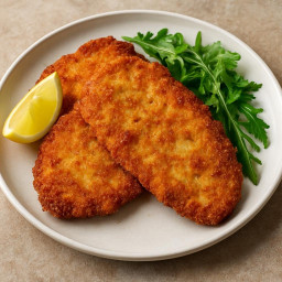 Entree: Italy – Lombardy – Pollo alla Milanese (Milanese-style breaded chicken cutlets) recipe