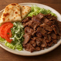 Entree: Turkey – Anatolia – Döner kebabı ➤ Doner kebabı (Sliced rotisserie lamb served with flatbread and salad) recipe