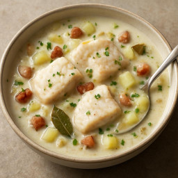 Entree: United States – New England – New England Halibut Chowder recipe