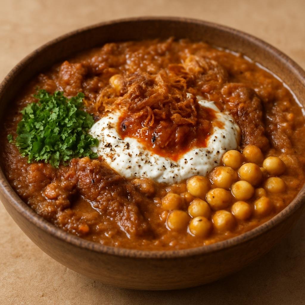 Entree: Yemen – سلتة ➤ salta (Yemeni lamb and potato stew with fenugreek foam and spicy salsa) recipe