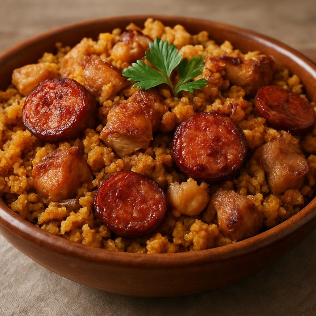 Entree: Portugal – Alentejo – Migas à Alentejana (Alentejo-style migas) recipe