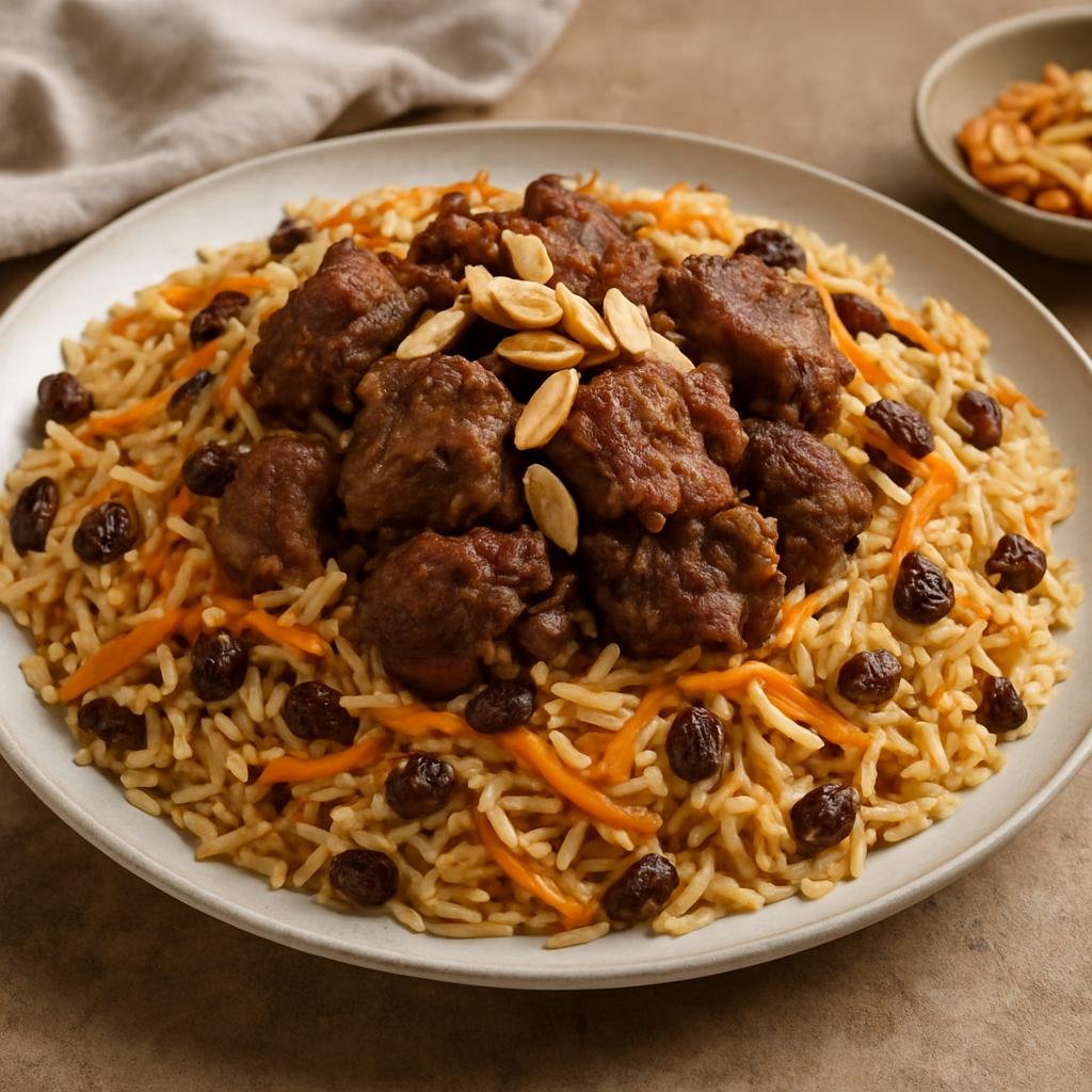 Entree: Afghanistan – Central Culinary Region – قابلی پلو ➤ Qābili Palaw (Kabuli pilaf) recipe