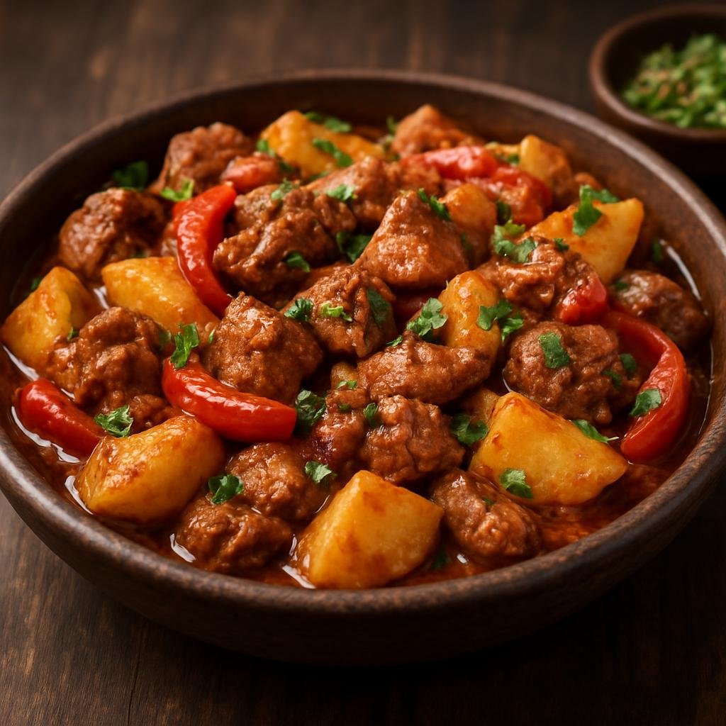 Entree: Georgia – Adjara – ოჯახური Ojakhuri (Family-style pork and potatoes) recipe