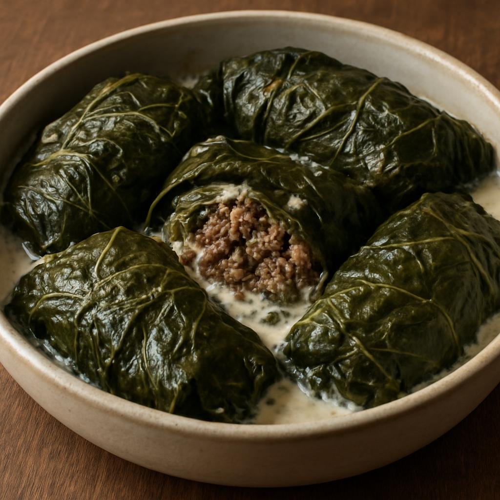 Entree: Tonga – Lupulu (Taro leaves wrapped around seasoned beef and coconut cream, baked until tender) recipe