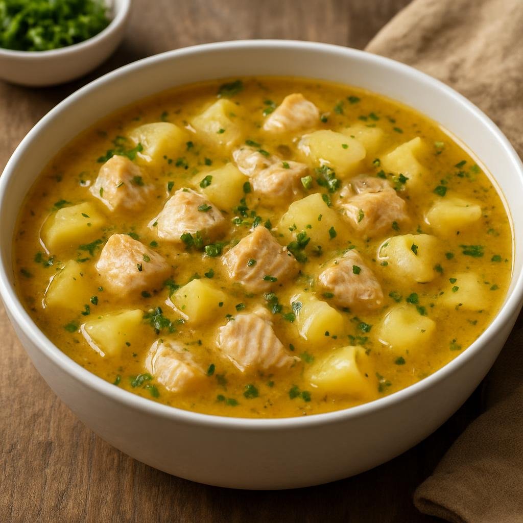 Entree: Portugal – Alentejo – Sopa de Cação (dogfish and potato soup) recipe